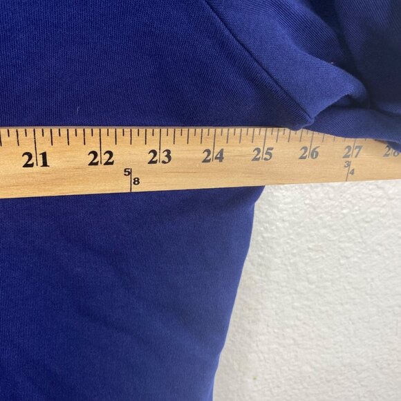 Quacker Factory Top Plus Size 3X Rhinestones Studs Embroidered Flower Blue Shirt - Picture 8 of 9